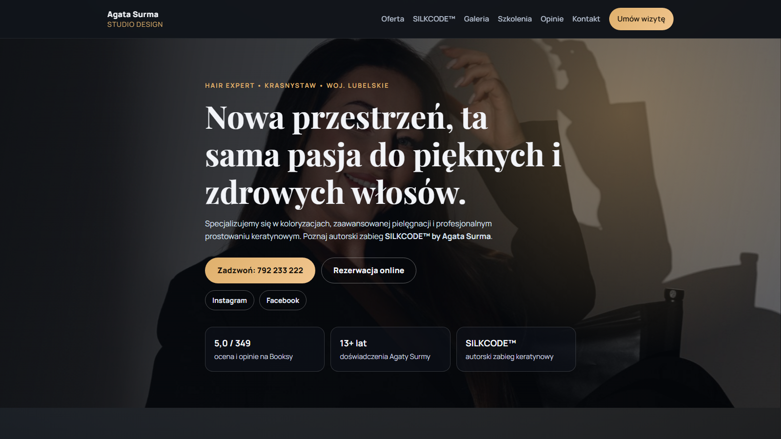 Podgląd strony Agata Surma Studio Design