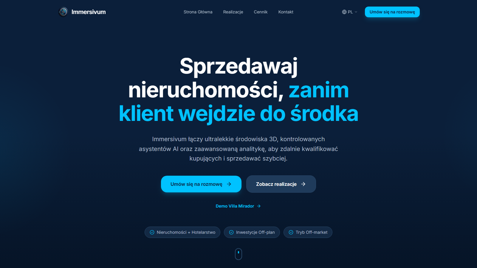 Podgląd strony Immersivum